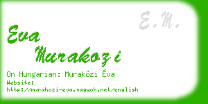 eva murakozi business card